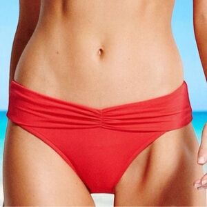 NWT SEAFOLLY AUSTRALIA V Band Retro Bikini Bottom in Chilli US 10